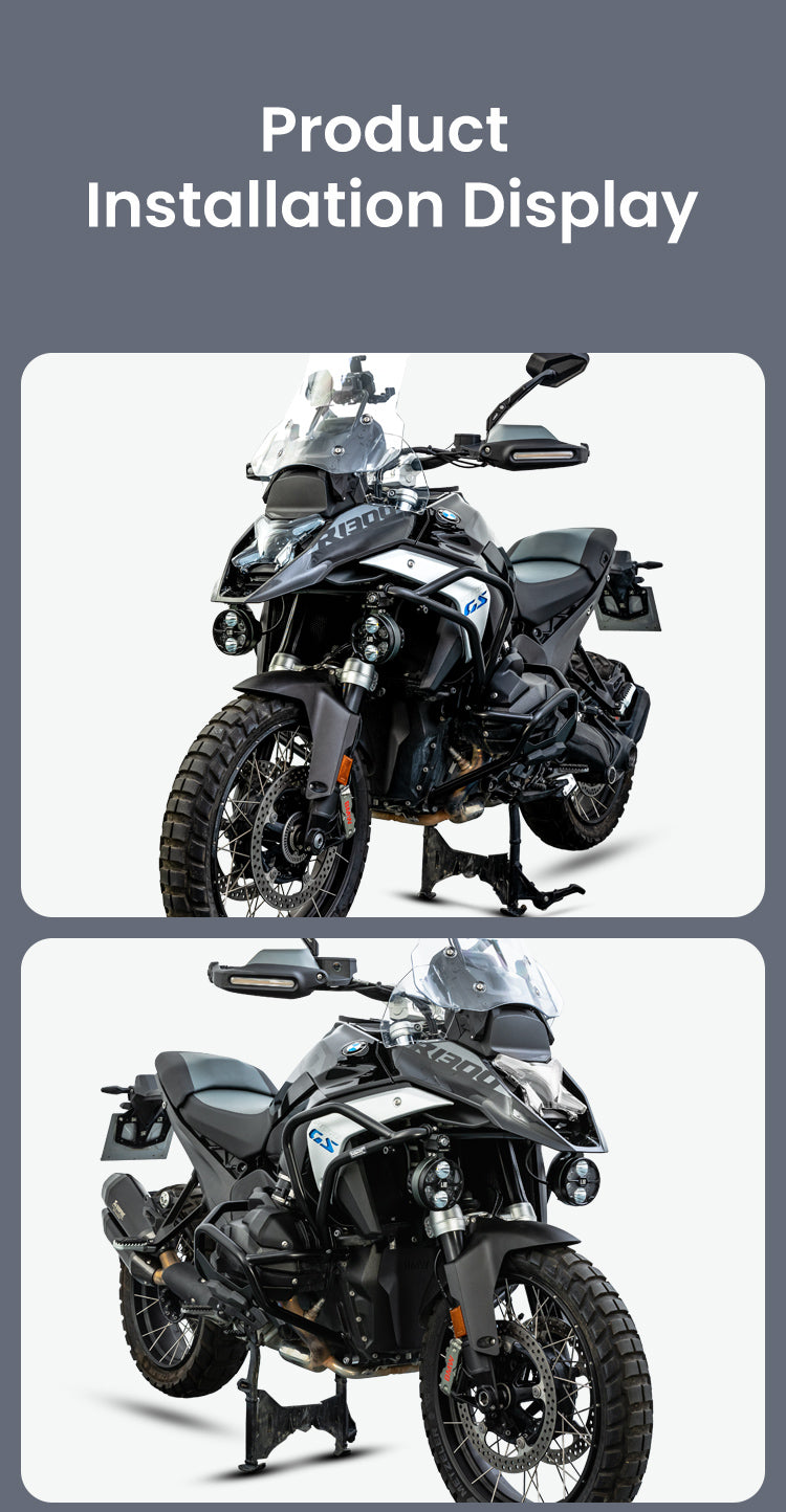 Das montierte Motorrad
