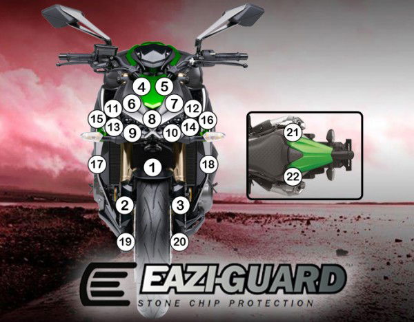 Pellicola adesiva moto  kawasaki z1000 2014-2017
