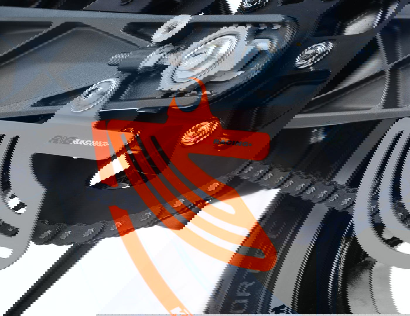 pinna sicurezza catena per KTM RC125/200/390 / Husqvarna Vitpilen 701 - colore arancio