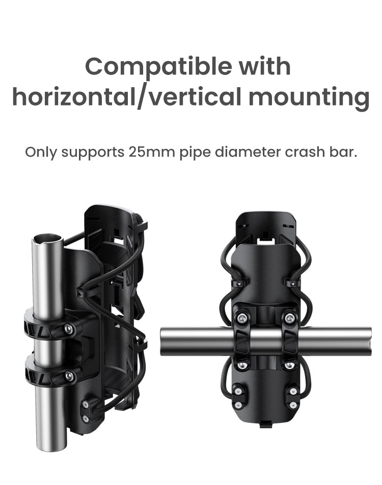 Vertikal oder horizontal, am 25-mm-Rohr
