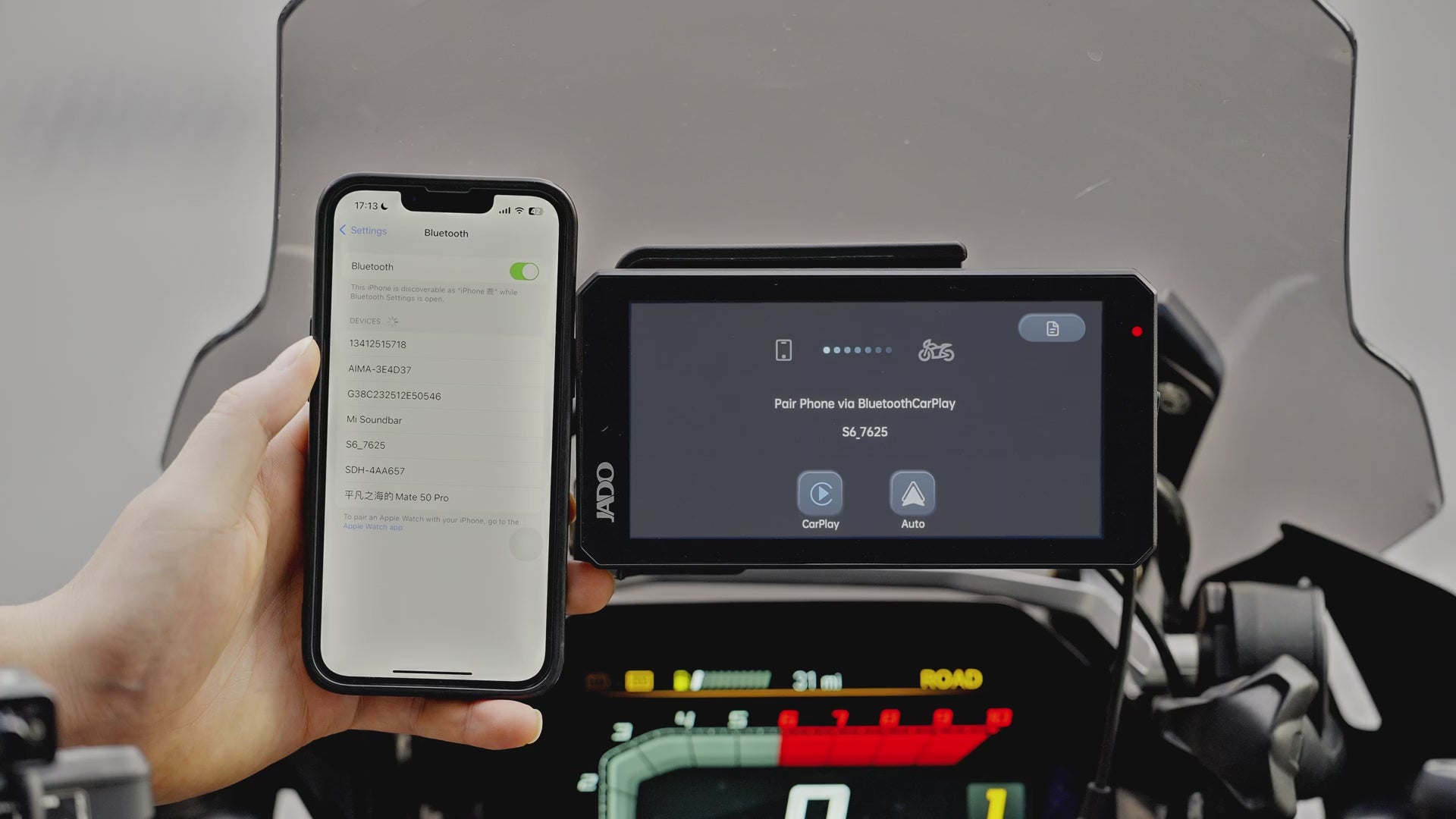 JADO S6 Smart-Motorrad-Navigationssystem