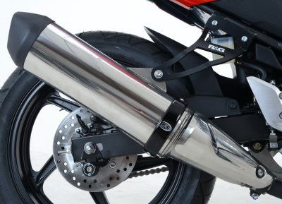 Protezione silenziatore rotondo tipo Supermoto " 4.5" to 5"  - colore nero (adatto CBR300/500R silez.originale)