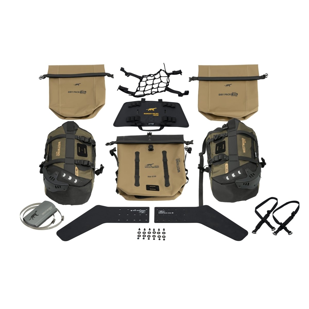 Ranger Wilds Enduro 80 - Sistema Completo Borse Rackless Moto Adventure (80L) - ENDURRAD