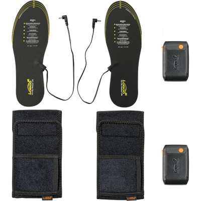 Set completo taglia 38-41 con solette, due power bank e due fasce da polpaccio