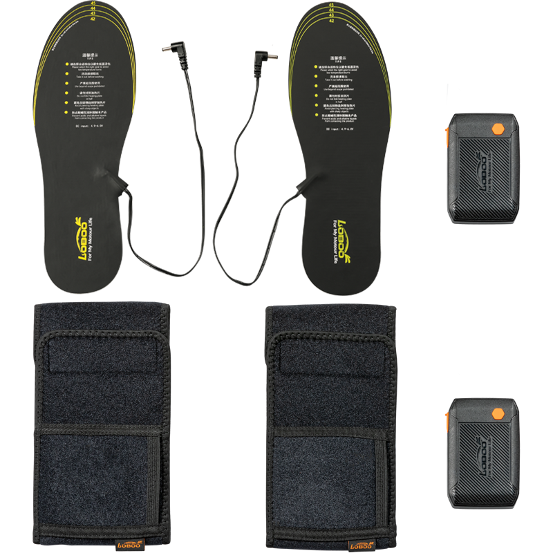Set completo taglia 42-45 con solette, due power bank e due fasce da polpaccio