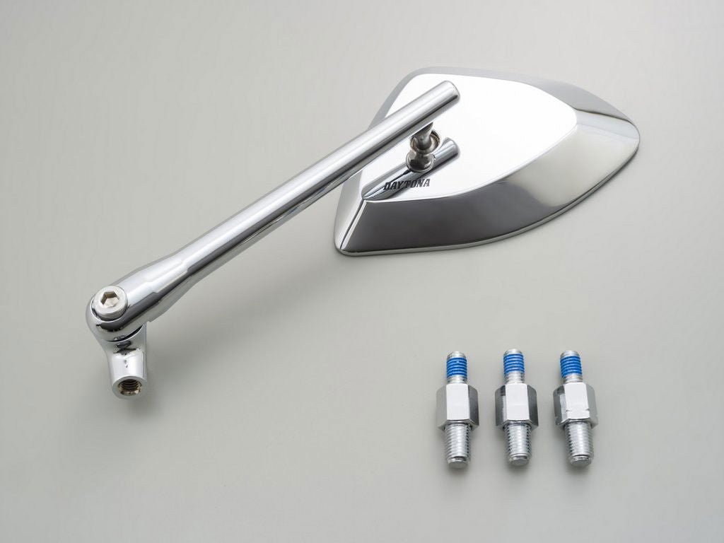 Specchietto alluminio CNC "D - MIRROR" cromato, | 87052 - r1825 - ENDURRAD