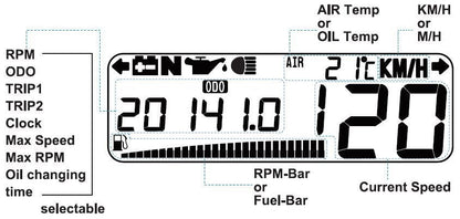 Strumentazione multi - funzione mod.ASURA, croma | 83396 - r1809 - ENDURRAD