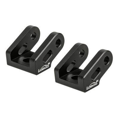 Coppia di staffe supporto faretti LOBOO CDJ082B in alluminio anodizzato nero