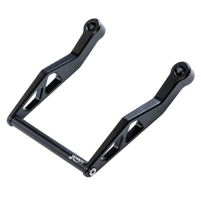 Supporto navigatore per BMW R 1300 GS visto dall'alto, con le due staffe e la traversa