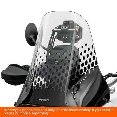 Porta smartphone montato sulla traversa del supporto navigatore per Ducati Desert X