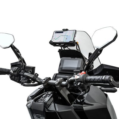 Porta smartphone montato sulla traversa del supporto navigatore per Honda ADV350