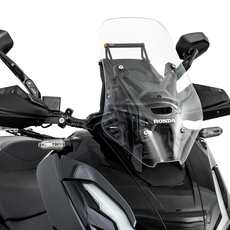 Honda ADV350 vista di fronte con il supporto navigatore montato davanti al parabrezza