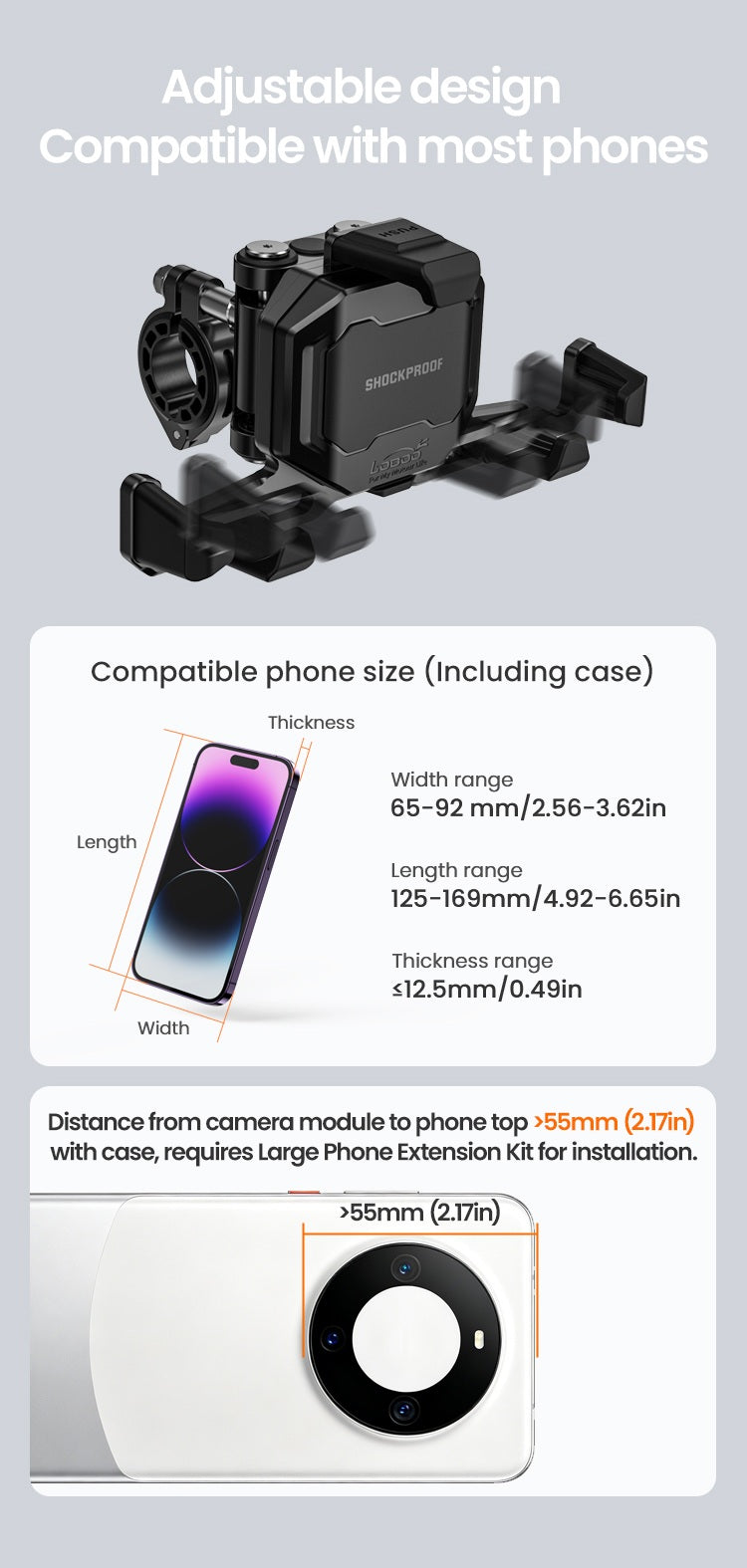 Messen Sie das Telefon vor der Bestellung aus