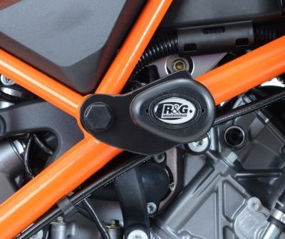 Tamponi / protezioni telaio tipo Aero - KTM 1290 Super Duke [R] '14-'19 (kit offset togliere prot.ginocchio)