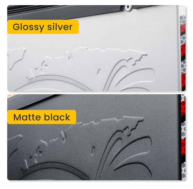 Glänzendes Silber oder mattes Schwarz