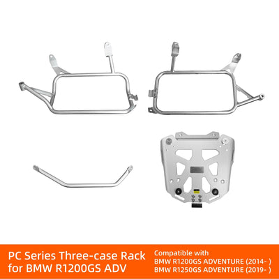 Kit telaio e portapacchi LOBOO serie PC per tre valigie su BMW R1200GS Adventure