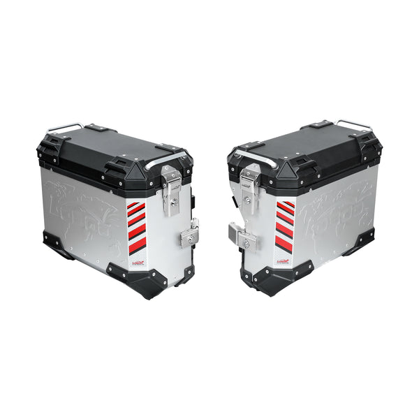 Aluminiumkoffer-Set 35+30 L mit Trägern für BMW F 900 GS ab 2024 | 65 Liter, Schlüsselschloss — PIKE TRACKER