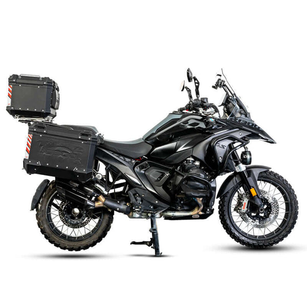 Seitliche Aluminiumkoffer für BMW R 1300 GS mit Trägern | 37+37 oder 45+45 L - PIKE TRACKER