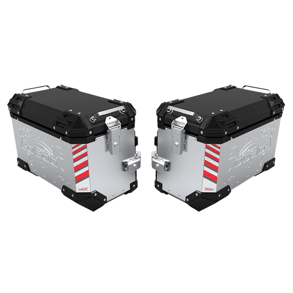 Motorrad-Aluminiumkoffer, Seitenkoffer-Paar mit 65 bis 90 L — PIKE TRACKER
