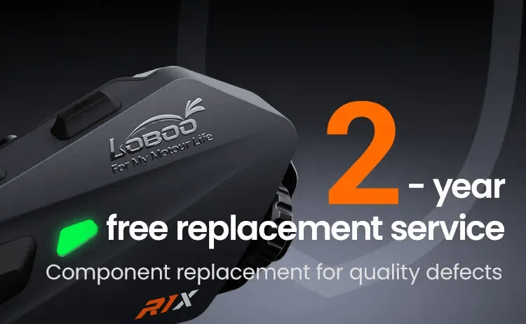 Freisprecheinrichtung für Motorradhelm LOBOO R1X – Bluetooth 5.3 - Endurrad.com