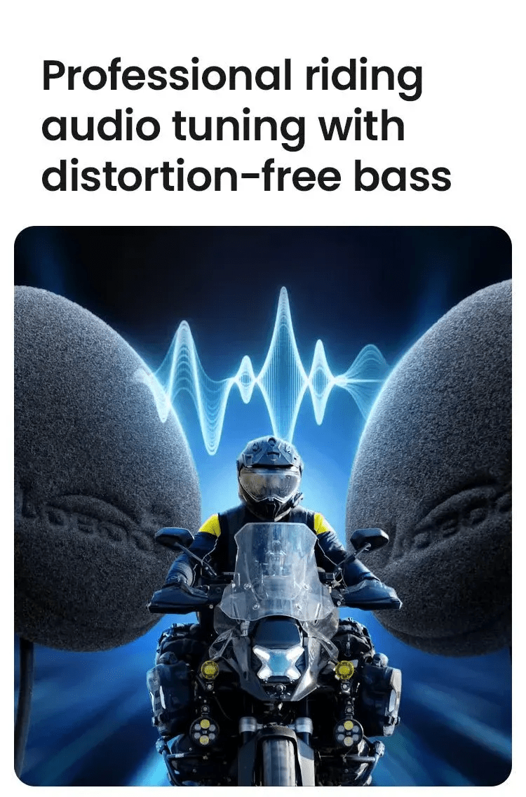 Freisprecheinrichtung für Motorradhelm LOBOO R1X – Bluetooth 5.3 - Endurrad.com