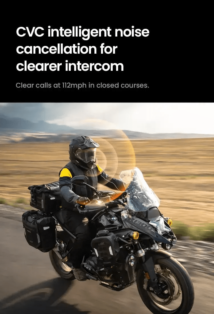 Freisprecheinrichtung für Motorradhelm LOBOO R1X – Bluetooth 5.3 - Endurrad.com